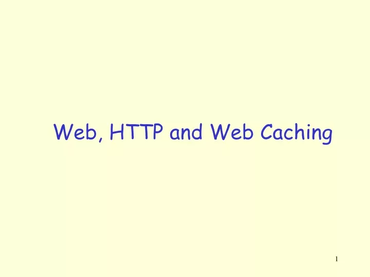 web http and web caching