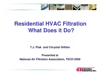 Residential HVAC Filtration   What Does it Do?