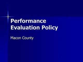 performance evaluation policy