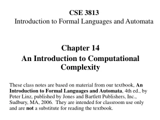 CSE 3813 Introduction to Formal Languages and Automata