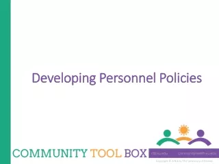 Developing Personnel Policies