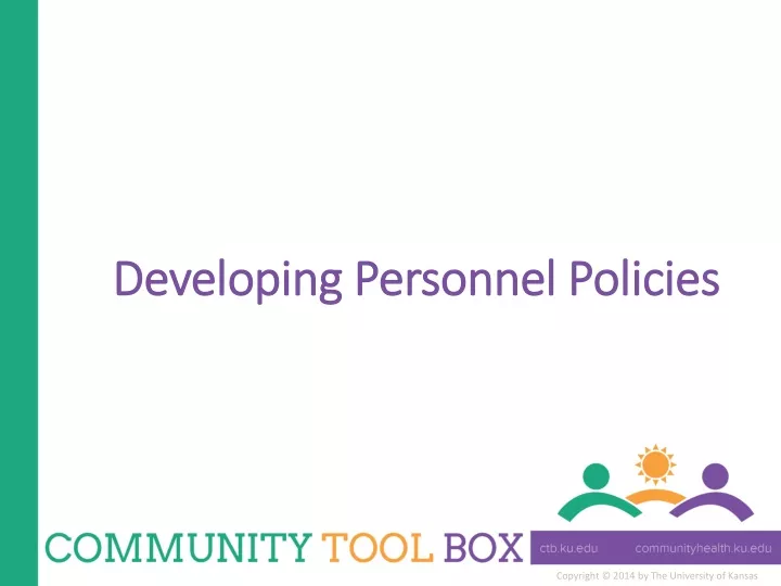 developing personnel policies