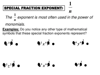 SPECIAL FRACTION EXPONENT :