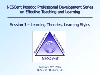 NESCent Postdoc Professional Development Series on Effective Teaching and Learning