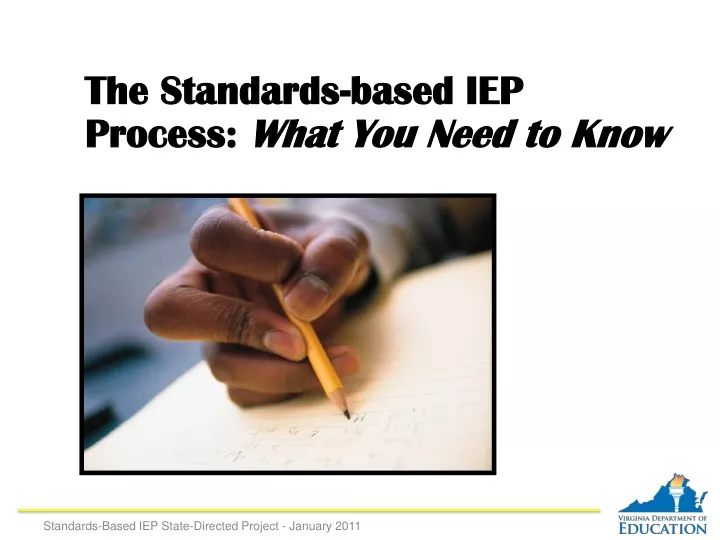 the standards based iep process what you need