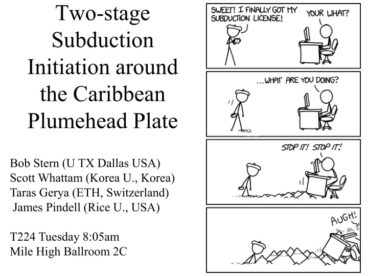 two stage subduction initiation around the caribbean plumehead plate