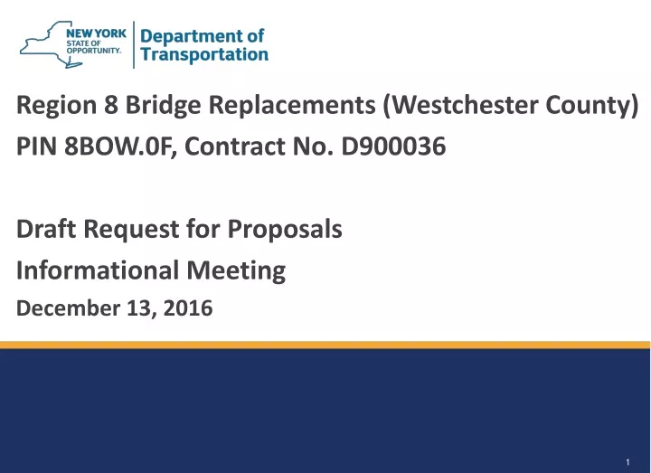 region 8 bridge replacements westchester county