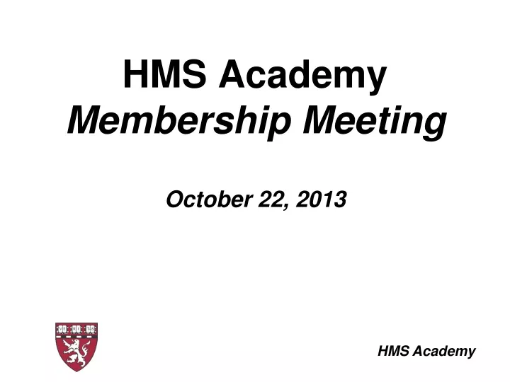hms academy membership meeting