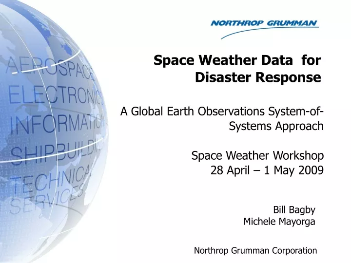 space weather data for disaster response