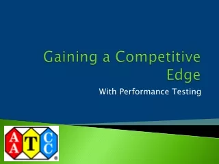 Gaining a Competitive Edge