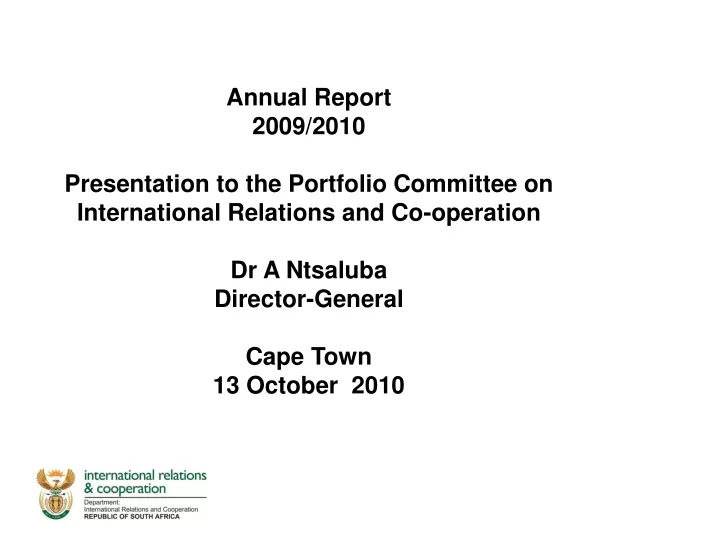 Annual Report  2009/2010