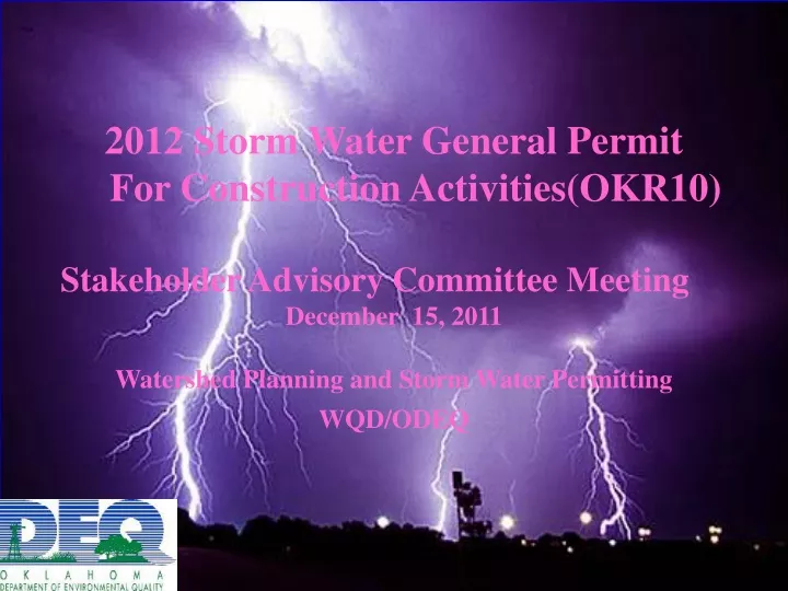 2012 storm water general permit for construction