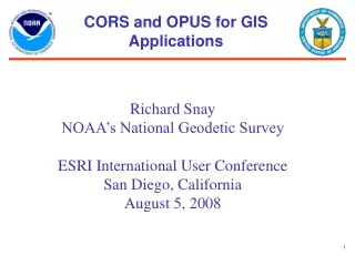 CORS and OPUS for GIS Applications