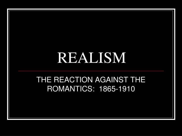 realism