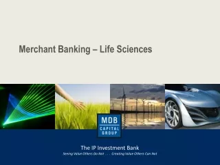 merchant banking life sciences