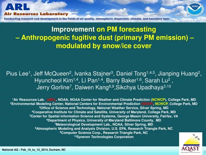 improvement on pm forecasting anthropogenic