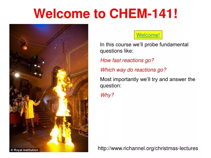 welcome to chem 141