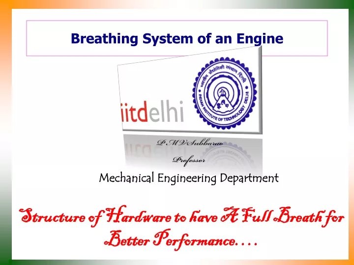 breathing system of an engine