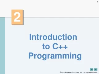 Introduction to C++ Programming