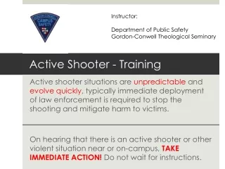 Active Shooter - Training