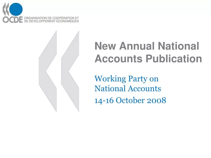new annual national accounts publication