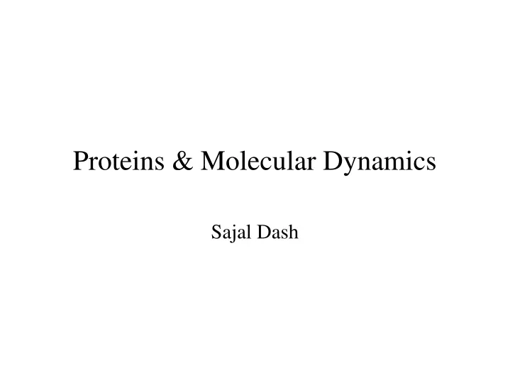 proteins molecular dynamics