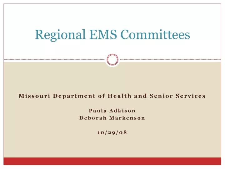 regional ems committees