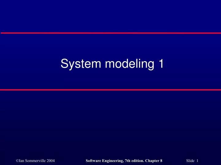 system modeling 1