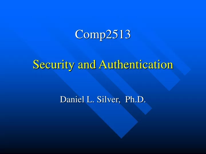 comp2513 security and authentication