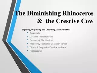 The Diminishing Rhinoceros  &amp;  the Crescive Cow
