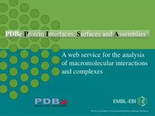 A web service for the analysis of macromolecular interactions and complexes
