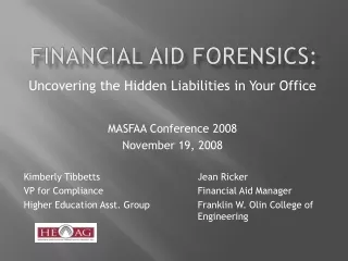 Financial Aid Forensics: