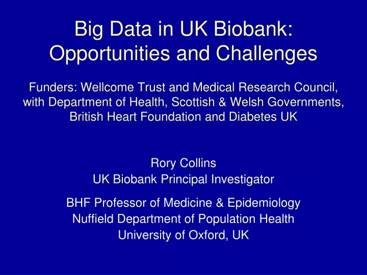 big data in uk biobank opportunities