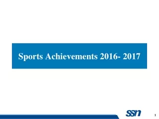 Sports Achievements 2016- 2017