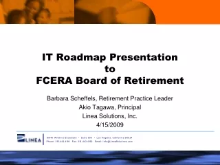 IT Roadmap Presentation to FCERA Board of Retirement