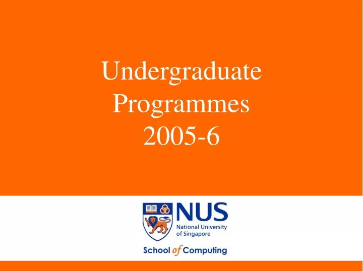 undergraduate programmes 2005 6