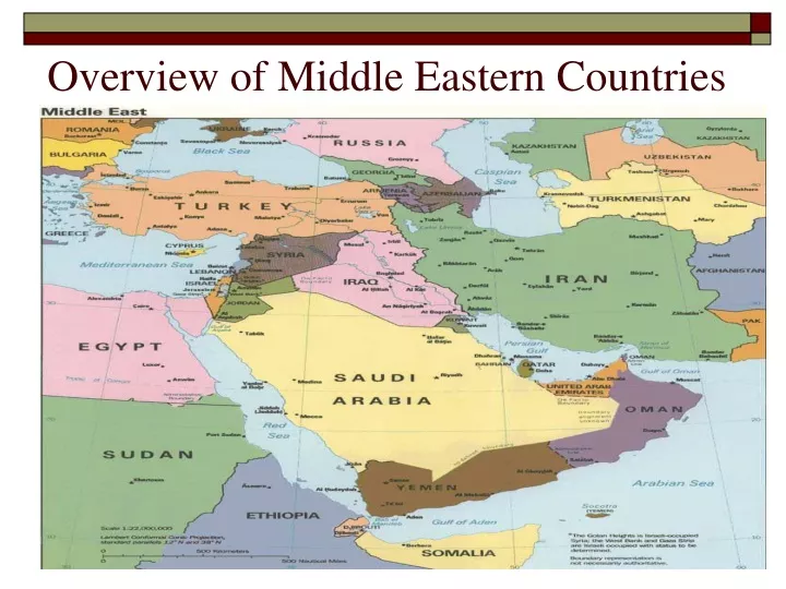 overview of middle eastern countries