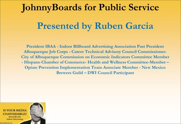 johnnyboards for public service