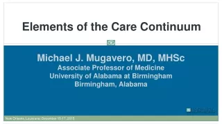 Elements of the Care Continuum