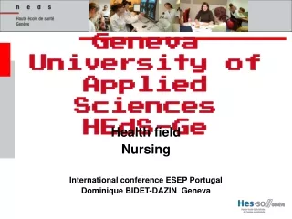 Geneva University of Applied Sciences HEdS-Ge