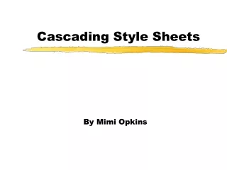 Cascading Style Sheets