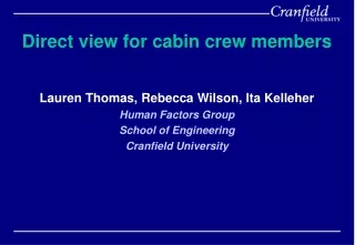 Direct view for cabin crew members