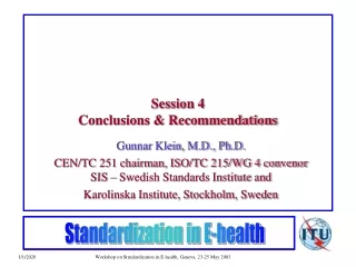 Session 4 Conclusions &amp; Recommendations