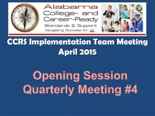 CCRS Implementation Team Meeting April 2015