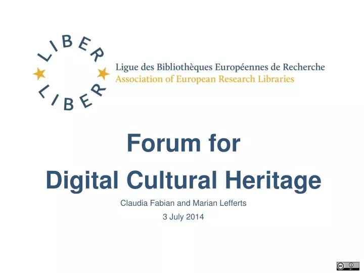 forum for digital cultural heritage claudia