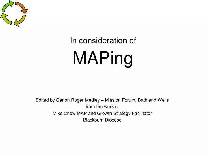in consideration of maping