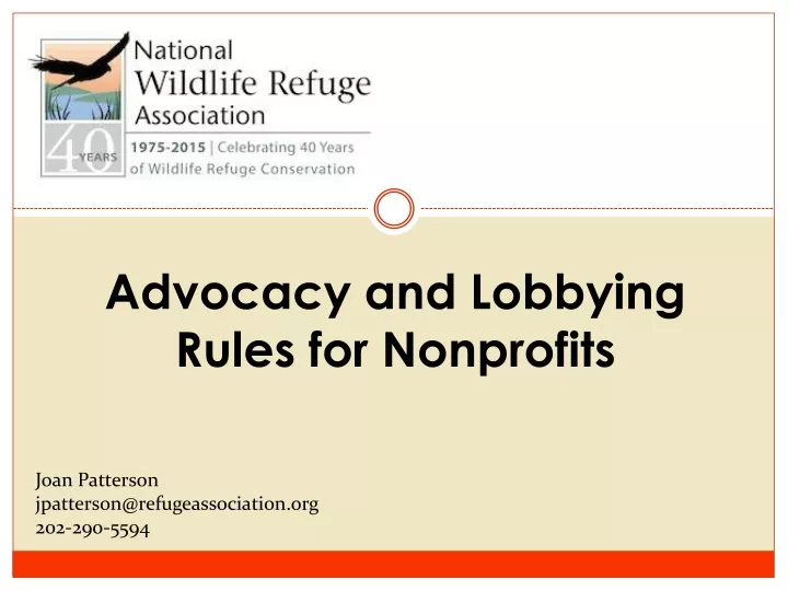 advocacy and lobbying rules for nonprofits