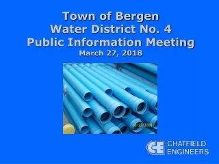 Town of Bergen Water District No. 4 Public Information Meeting March 27, 2018