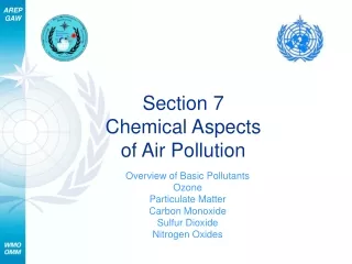Section 7 Chemical Aspects  of Air Pollution