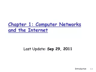 Chapter 1: Computer Networks and the Internet